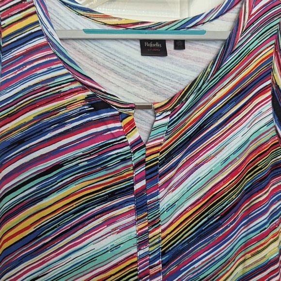 Rafaella Studio Multi-colored sleeveless top size XL - Picture 2 of 9